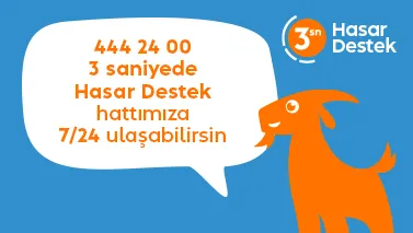 3 Saniyede Hasar Destek Hattı Sigortam.net Her Zaman Yanında!