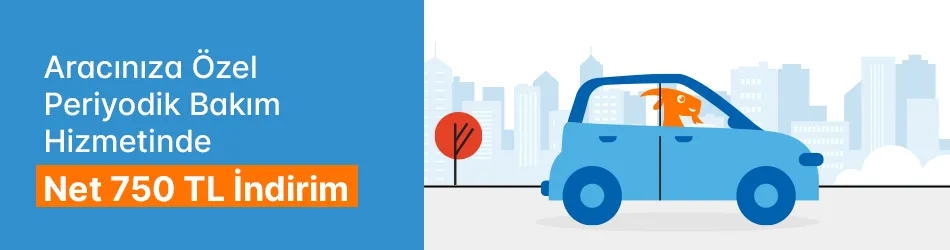 750 TL İndirimle Aracına Özel Periyodik Bakım Hizmeti Arabam Garaj'da!