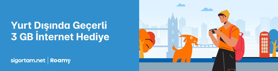 Sigortam.net Kullanıcılarına Yurt Dışında Geçerli 3 GB İnternet Hediye