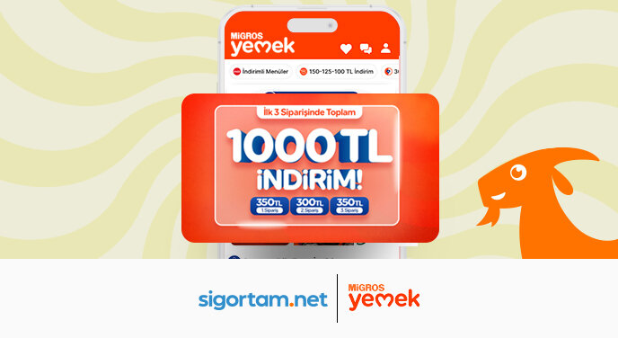 Migros Yemek'te ilk üç siparişine toplam 1000 TL indirimMigros Yemek'te ilk üç siparişini toplam 1000 TL indirimle al!Kampanya Bitiş Tarihi: 31.07.2026