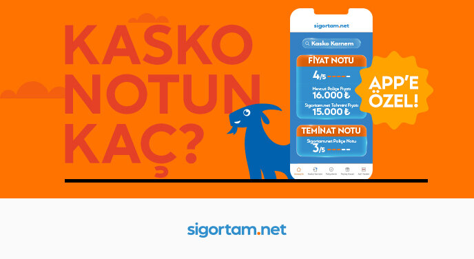 Sigortam.net App'e Özel Kasko Karnem ile 10.000 TL'ye Varan İndirim!Sigortam.net App'e özel Kasko Karnem ile yeni satın alacağın kasko sigortasında 10.000 TL'ye varan indirim fırsatı!Kampanya Bitiş Tarihi: 31.12.2026
