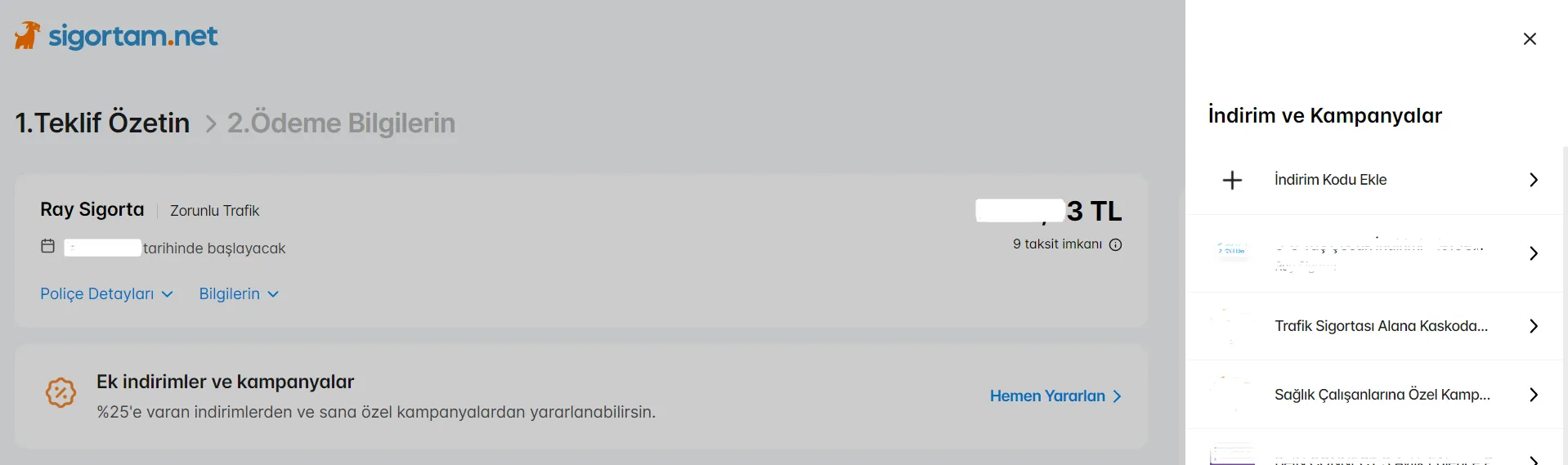teklif özet kampanya